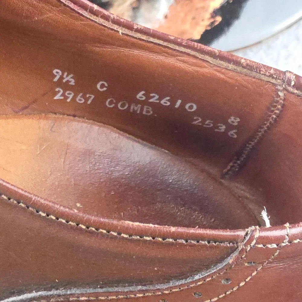 Allen Edmonds Kingswood Wingtip‎ Brown Leather Dress Shoes Mens Size 9.5 C